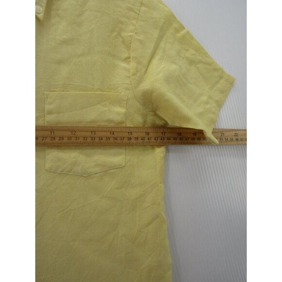 VINTAGE Shirt 14 Japan Student Sheldon Button Down 60s Pocket XS * - Picture 6 of 12